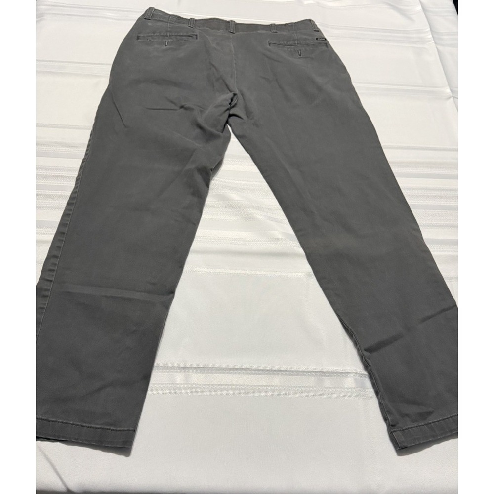 Dickies Flex Slim Fit Pants Mens 33x28 Charcoal Gray Chino Work Trousers